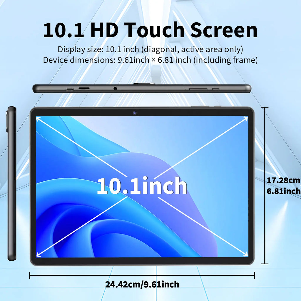 Android 15 Tablet Set with Keyboard, Case, Mouse, Stylus, Screen Protector, 6GB+128GB ROM，5G WiFi