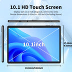 Android 15 Tablet Set with Keyboard, Case, Mouse, Stylus, Screen Protector, 6GB+128GB ROM，5G WiFi
